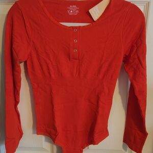 Red Long Sleeve Bodysuit